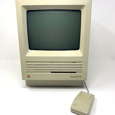 APPLE MACINTOSH SE VINTAGE COMPUTER 1988 M5011 w/ MOUSE APPLE MACINTOSH SE VINTAGE COMPUTER 1988 M5011 w/ MOUSE