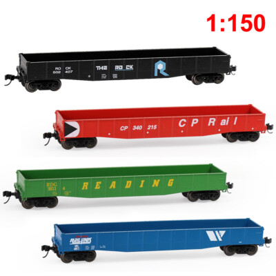 Evemodel N Scale 1:150 53ft Low-side Gondola Cars Railway Wagon Model Trains