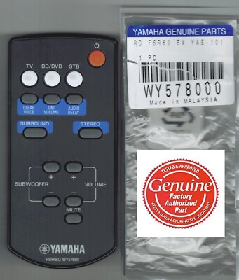 New Genuine Yamaha Soundbar Remote Control FSR60 YAS-101 YAS-101BL ATS-1010