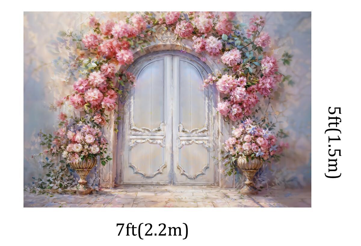 Kate 7x5ft Oiling Painting Pink Flowers Photography Backdrops