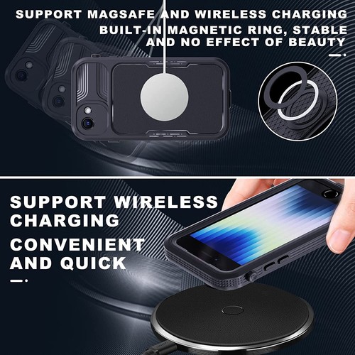 Custodia impermeabile per iPhone SE 2022 2020/8 7 resistente agli urti cover corpo intero - Foto 4 di 7