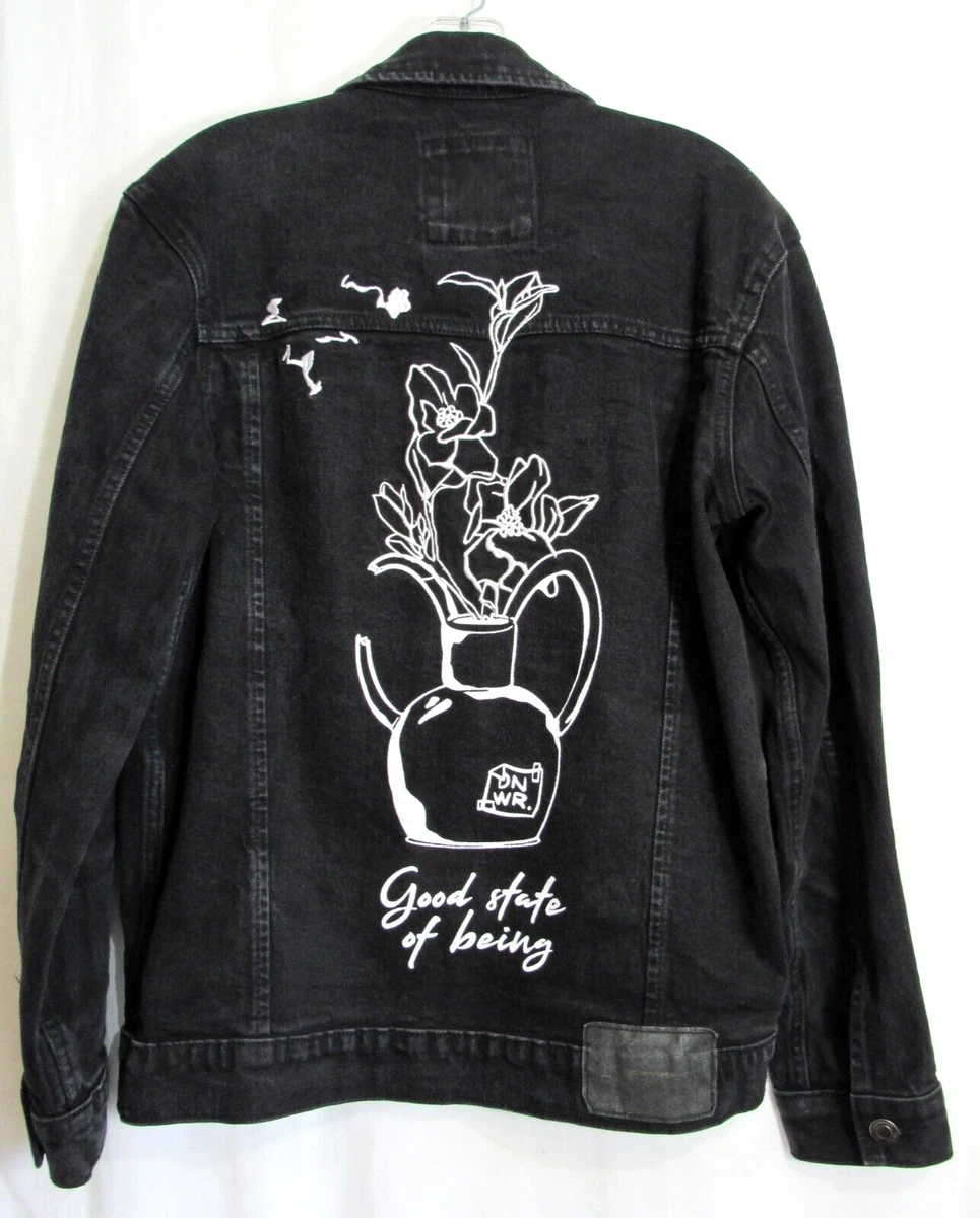 Zara black store embroidered jacket