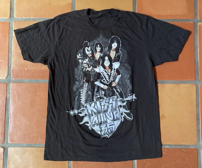 KISS Alive 35 Living Legends 2009 Mens L  Black T Shirt Graphic Rock Tour Tee