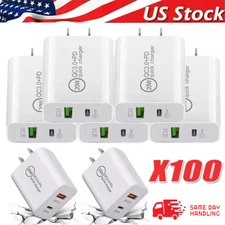 For iPhone 16 15 13 11  20W Fast Charger Block USB Type C Wall Power Adapter Lot