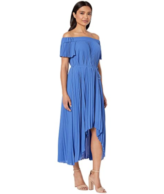 lace maxi dress off shoulder Blue Lace Mesh Overlay Off Shoulder Maternity Maxi Dress Small - PinkBlush