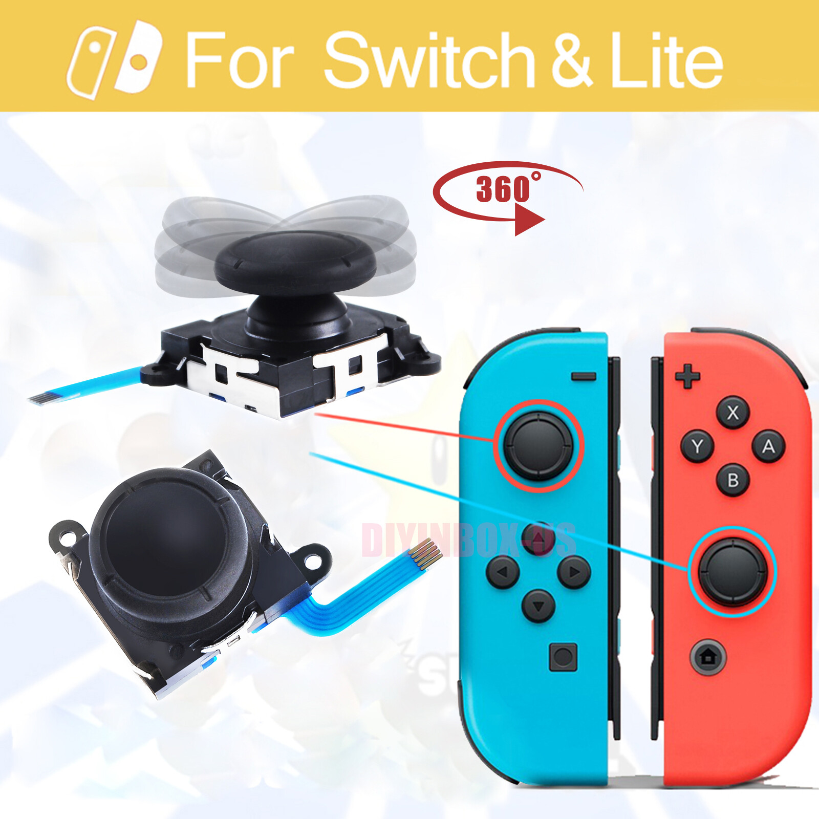 X2 OEM 3D Joy Con Analog Stick Joystick For Nintendo Switch NS Lite x2-oem-3d-joy-con-analog-stick-joystick-for-nintendo-switch-ns-lite