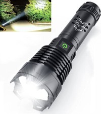 Rechargeable Led Flashlight 120000 High Lumens, BrightestHandheld NO BATTERY