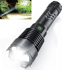 Rechargeable Led Flashlight 120000 High Lumens, BrightestHandheld *NO BATTERY*
