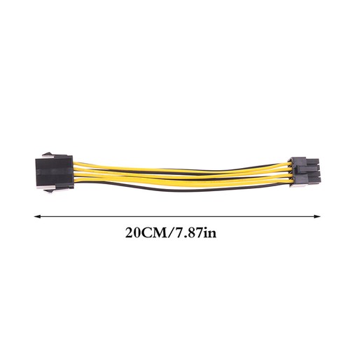Adapter PCI-E CPU EPS 8 Pin To Dual 8P Power Splitter Graphics Card Cable - Photo 2/12