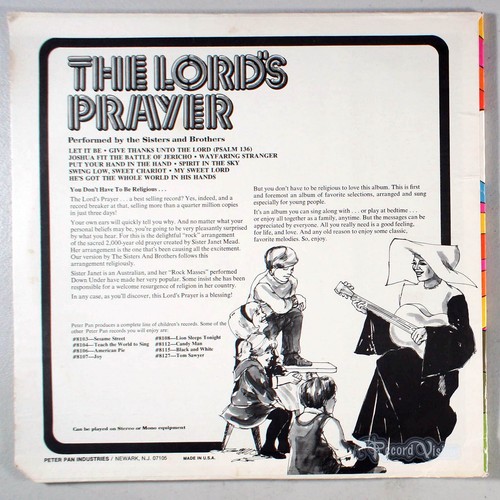 Peter Pan Records - The Lord's Prayer (1974) Vinyl-LP • Let it Be, Kinder - Bild 2 von 2