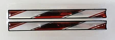 Vintage 80's 90's Automotive Door Handle Insert Accent Trim RED STRIPE