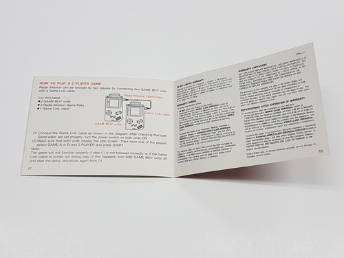Radar Mission Authentic Nintendo Game Boy Original Manual Only - Picture 14 of 14