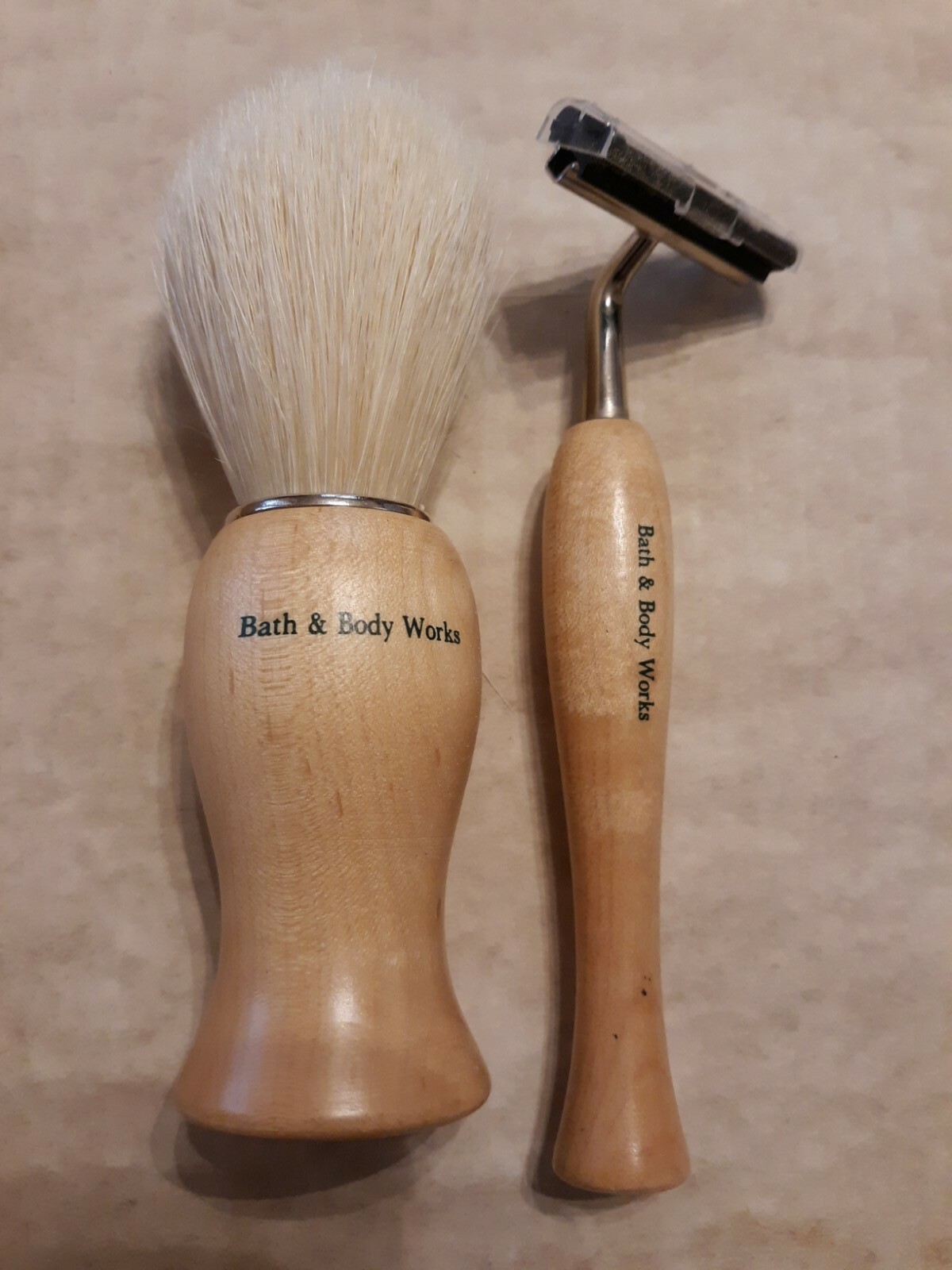 Mens Bath & Body Works Shaving Kit Wet Shave Set With Brush And Safety