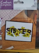 Crafters Companion Floral Word Photopolymer Stamp SISTER