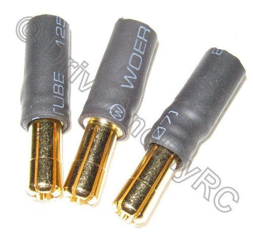 6 mm macho 6,5 mm hembra 1,25 pulgadas 3,5 cm conector con tope castillo mambo extensión ESC - Imagen 7 de 12