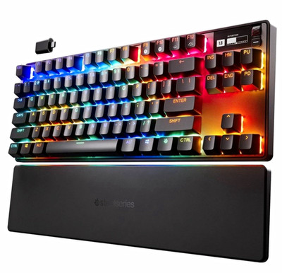 Gen 2 SteelSeries Apex Pro TKL Wireless Bluetooth RGB Keyboard Wrist Rest Black