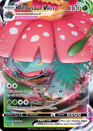 Venusaur VMAX - SWSH102 - SWSH Black Star Promo NM, English Pokemon Promos