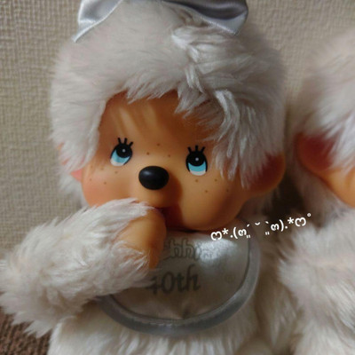 新品 40周年 プラチナ モンチッチ 男の子 monchhichi 72 Sekiguchi 40th Anniversary Platinum Monchhichi Boy & Girl