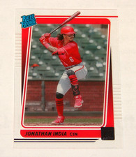 JONATHAN INDIA CINCINNATI REDS 2021 CLEARLY DONRUSS RR RC #13 (KS-466)