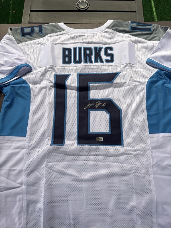 Treylon Burks Autographed Signed XL Custom Titans Jersey-Beckett Witnessed