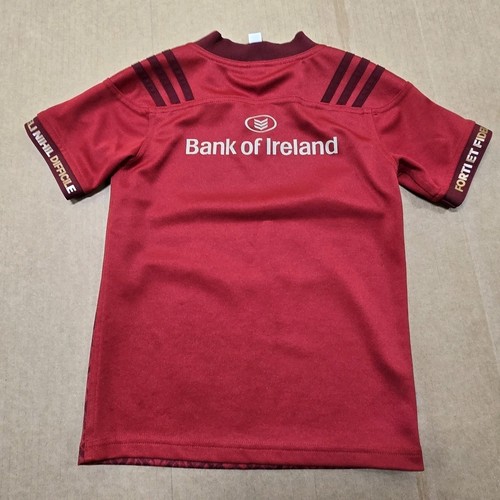 Youth Adidas Munster Shirt Rugby Red XS Bank Of Ireland Limited Edition Jersey - Picture 10 of 15