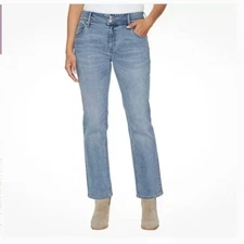 Hudson Straight Stretch Jeans Double Button Stretch Back Flap Pockets size 12