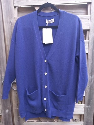 Toast kobaltblaue Strickjacke Größe S passt 8-12 Kaschmir Wolle guter Zustand Taschen