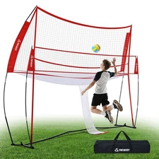 14FT Volleyball Net Training Equipment Net Height Adjustable for Hitting Serving