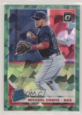 2019 Donruss Optic Rated Rookies Green Cracked Ice Prizm 7/7 Michael Chavis 0mr3