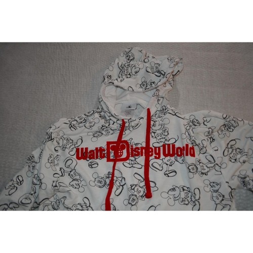 41319 Walt Disney World Sudadera con Capucha Pullover Mickey Mouse Blanco Talla Mediana Para Mujer - Imagen 7 de 7