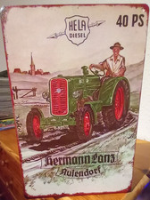 Blechschild Hermann Lanz Traktor
