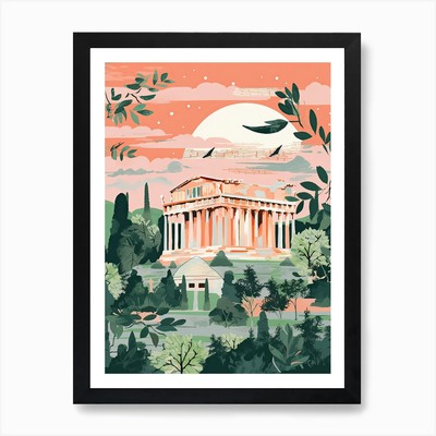 Parthenon Athen, Griechenland süßes B gerahmtes Wandbild Poster Leinwanddruck Bild