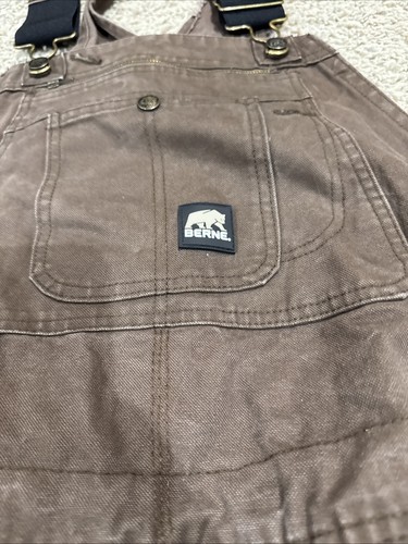 Babero de algodón marrón pato lavado sin forro Heartland Berne para hombre talla 46 X 30 - Imagen 6 de 12
