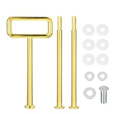 1 Set 3-Tier Cupcake Stand Hardware Fittings for Cake Stand, Square Gold