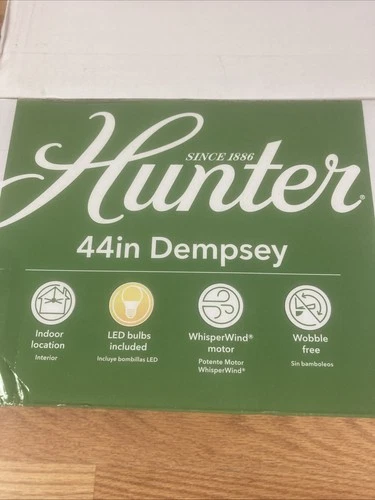 Hunter Fan 44 inch Low Profile Brushed Nickel Ceiling Fan with Light and Remote - Picture 12 of 12