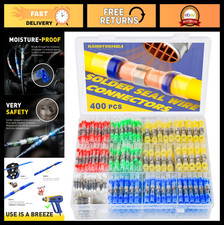 400PCS Heat Shrink Wire Connectors Kit, 26-10 Gauge Waterproof Butt Splices, 5 C