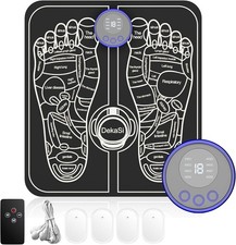 Professional EMS Foot Massager with 4 Electrode Pads - Full Body Muscle Stimulat