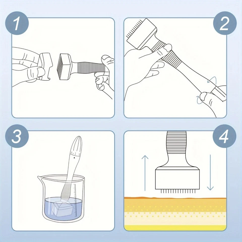 Derma Stamp Micro Needling Therapy Face Skin Tool for Scar Hair Loss Treatment - image 3 of 4