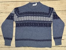 Vtg Sears Sweater Men s Sz 38 Blue Mohair Blend