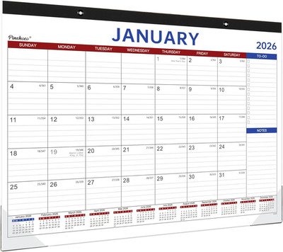 2026 Large Desk Calendar 17x12 Desk Pad, Monthly Planner with Notes & To-Do