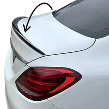 For Mercedes C-Class W205 2015-2021 Sedan Rear Trunk Lip Spoiler Wing Black