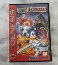 Sonic The Hedgehog Spinball Sega Genesis Game Complete Box, Manual & Insert