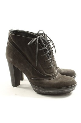 TOD S Schnür-Stiefeletten Damen Stiefeletten Gr. DE 37 taupe Casual-Look