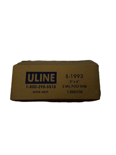 950 SACCHETTI POLI IMBALLAGGIO PLASTICA TRASPARENTE 2x6 spessore 2 mil lay flat open top uline - Foto 1 di 5