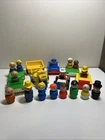 Lot Of 24 Vtg Fisher Price Toys LITTLE PEOPLE Cars, People, Police Car, Etc