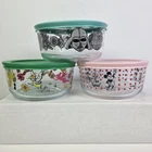 Pyrex 2 set Disney & 1 Star Wars Decorated Food Storage