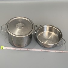 Child's Stainless Steel Mini Cooking Pot Toy Set 3pc
