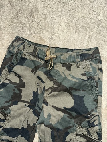 Wrangler Youth Boys Sz 10 Regular Green Camouflage Cargo Pants Adjustable Waist - Picture 3 of 6