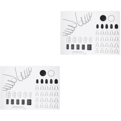  2 stücke Acryl Nagel Training Matte Silikon Trainer Blatt Für DIY Application