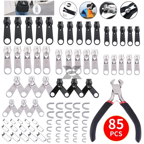 85pcs Fix Zipper Zip Slider Repair Instant DIY Kit Removable Rescue Replacement image 2